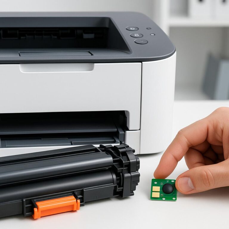 jak zresetować chip tonera hp?