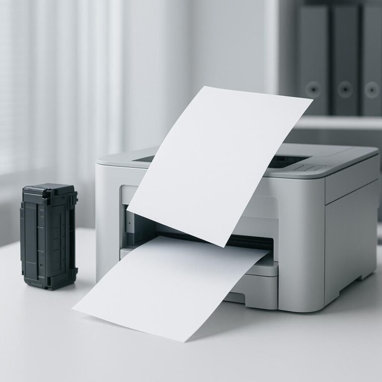 czemu drukarka wciąga krzywo papier?