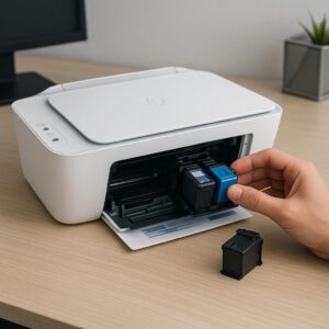 gdzie jest tusz w drukarce hp deskjet?