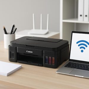 jak podłączyć drukarkę canon g3010 do wi-fi?