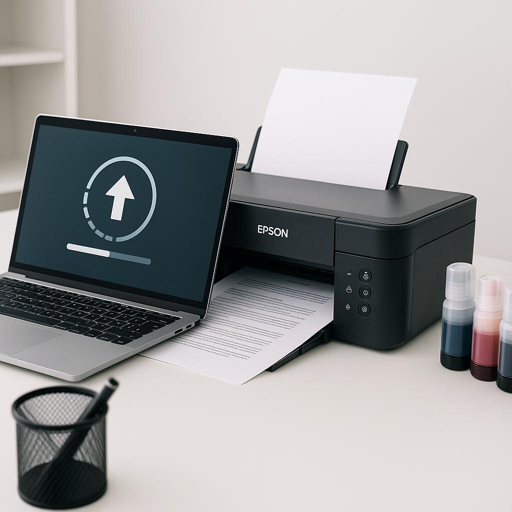 jak wgrać nowe oprogramowanie do drukarki epson?
