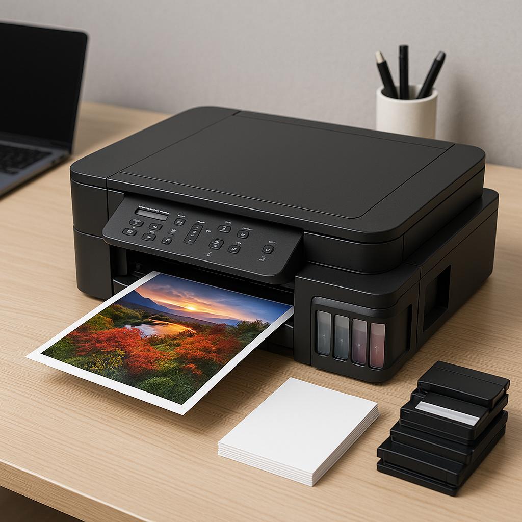 czy drukarka dcp t520w obsługuje papier fotograficzny?