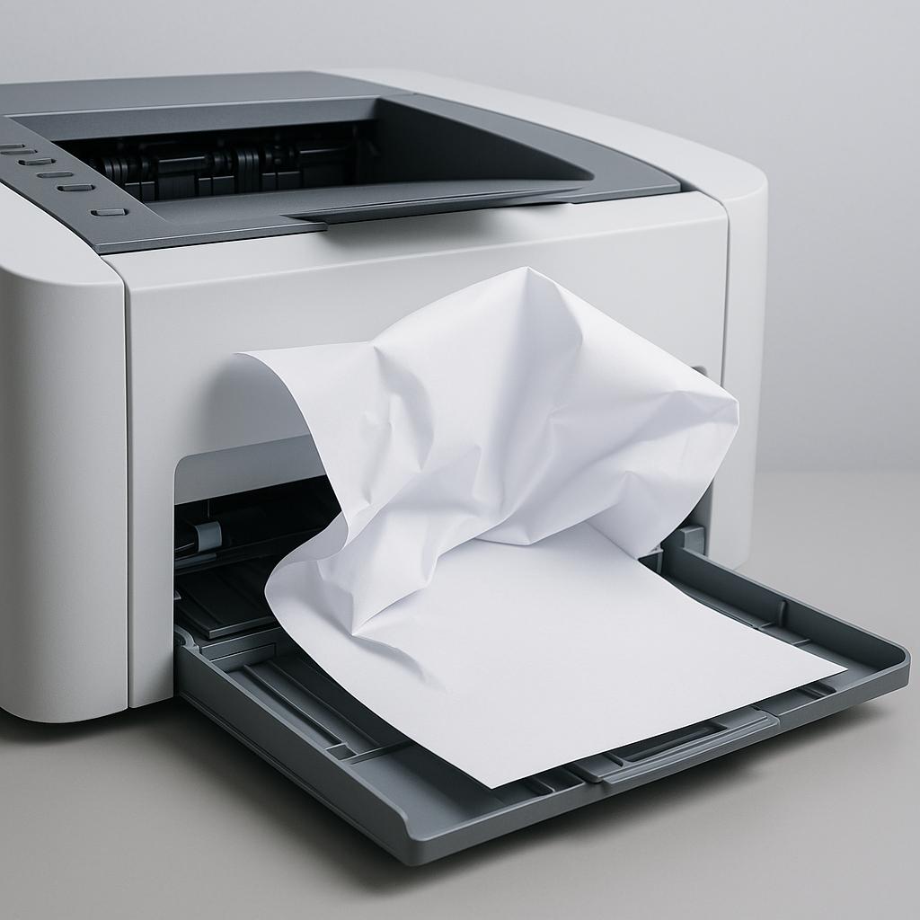 dlaczego drukarka zle wciąga papier?