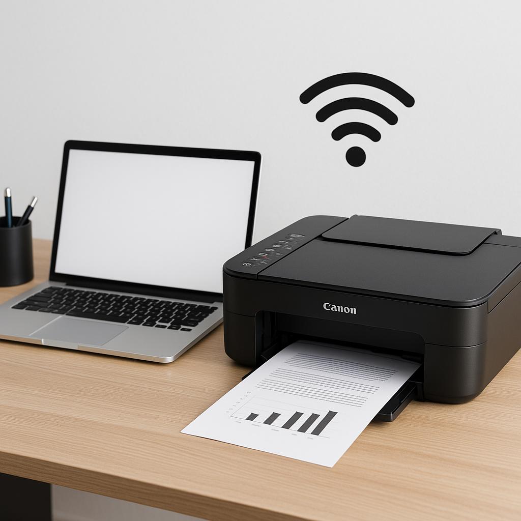 jak podłączyć drukarkę canon pixma przez wi-fi?