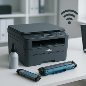 jak połączyć drukarkę brother dcp z wifi?