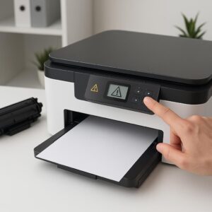 jak wyczyścić komunikat o błędzie na drukarce epson?