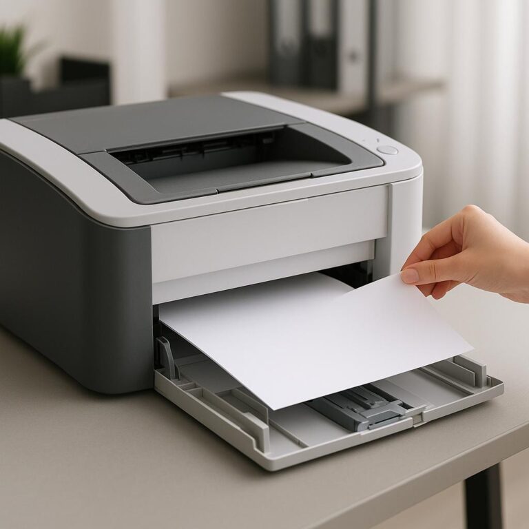 którędy wkłada się papier do drukarki?